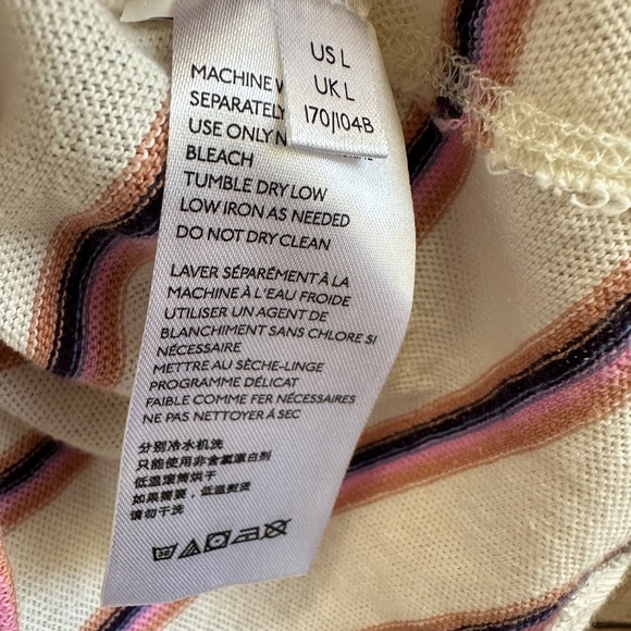 We The Free Tank Women’s Size Large Lost At Sea Stripe Twist Back Cotton - Picture 6 of 7